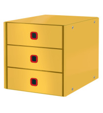 Cassettiera Click&Store Cosy - 3 cassetti - giallo - Leitz Cassettiera Click&Store Cosy - 3 cassetti - giallo - Leitz