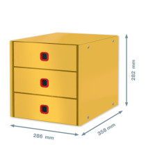Cassettiera Click&Store Cosy - 3 cassetti - giallo - Leitz Cassettiera Click&Store Cosy - 3 cassetti - giallo - Leitz