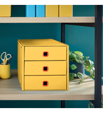Cassettiera Click&Store Cosy - 3 cassetti - giallo - Leitz Cassettiera Click&Store Cosy - 3 cassetti - giallo - Leitz