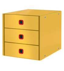 Cassettiera Click&Store Cosy - 3 cassetti - giallo - Leitz Cassettiera Click&Store Cosy - 3 cassetti - giallo - Leitz