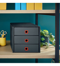Cassettiera Click&Store Cosy - 3 cassetti - grigio - Leitz Cassettiera Click&Store Cosy - 3 cassetti - grigio - Leitz