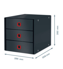 Cassettiera Click&Store Cosy - 3 cassetti - grigio - Leitz Cassettiera Click&Store Cosy - 3 cassetti - grigio - Leitz