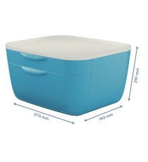 Cassettiera Cosy - 2 scomparti - blu - Leitz Cassettiera Cosy - 2 scomparti - blu - Leitz