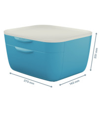 Cassettiera Cosy - 2 scomparti - blu - Leitz Cassettiera Cosy - 2 scomparti - blu - Leitz