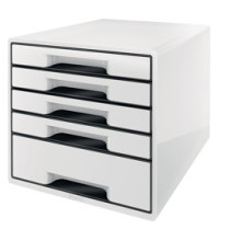 Cassettiera Drawer Cabinet Cube 5 - 28,7 x 27 x 36,3 cm - bianco - Leitz Cassettiera Drawer Cabinet Cube 5 - 28,7 x 27 x 36,3 cm - bianco - Leitz