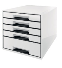 Cassettiera Drawer Cabinet Cube 5 - 28,7 x 27 x 36,3 cm - bianco - Leitz Cassettiera Drawer Cabinet Cube 5 - 28,7 x 27 x 36,3 cm - bianco - Leitz