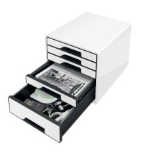 Cassettiera Drawer Cabinet Cube 5 - 28,7 x 27 x 36,3 cm - bianco - Leitz Cassettiera Drawer Cabinet Cube 5 - 28,7 x 27 x 36,3 cm - bianco - Leitz