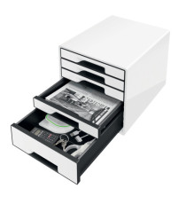 Cassettiera Drawer Cabinet Cube 5 - 28,7 x 27 x 36,3 cm - bianco - Leitz Cassettiera Drawer Cabinet Cube 5 - 28,7 x 27 x 36,3 cm - bianco - Leitz