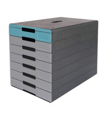 Cassettiera Idealbox Pro 7 - 7 cassetti - 36,5 x 32,2 x 25 cm - azzurro - Durable Cassettiera Idealbox Pro 7 - 7 cassetti - 36,5 x 32,2 x 25 cm - azzurro - Durable