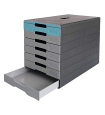 Cassettiera Idealbox Pro 7 - 7 cassetti - 36,5 x 32,2 x 25 cm - azzurro - Durable Cassettiera Idealbox Pro 7 - 7 cassetti - 36,5 x 32,2 x 25 cm - azzurro - Durable