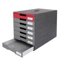 Cassettiera Idealbox Pro 7 - 7 cassetti - 36,5 x 32,2 x 25 cm - rosso - Durable Cassettiera Idealbox Pro 7 - 7 cassetti - 36,5 x 32,2 x 25 cm - rosso - Durable