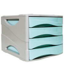 Cassettiera Keep Colour Pastel - 25 x 32 cm - cassetti 5 cm - grigio/azzurro - Arda Cassettiera Keep Colour Pastel - 25 x 32 cm - cassetti 5 cm - grigio/azzurro - Arda