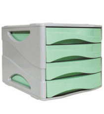 Cassettiera Keep Colour Pastel - 25 x 32 cm - cassetti 5 cm - grigio/verde - Arda Cassettiera Keep Colour Pastel - 25 x 32 cm - cassetti 5 cm - grigio/verde - Arda
