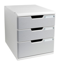 Cassettiera Modulo A4 - 28,8 x 32 x 35 cm - 3 cassetti - grigio/granito - Exacompta Cassettiera Modulo A4 - 28,8 x 32 x 35 cm - 3 cassetti - grigio/granito - Exacompta