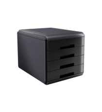 Cassettiera Mydesk - 29,5 x 38,5 x 28,2 cm - 4 cassetti da 4,5 cm - grigio/nero - Arda