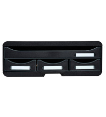 Cassettiera Toolbox  - 27 x 35,5 x 13,5 cm - 4 cassetti - nero - Exacompta Cassettiera Toolbox  - 27 x 35,5 x 13,5 cm - 4 cassetti - nero - Exacompta