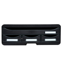 Cassettiera Toolbox  - 27 x 35,5 x 13,5 cm - 4 cassetti - nero - Exacompta Cassettiera Toolbox  - 27 x 35,5 x 13,5 cm - 4 cassetti - nero - Exacompta