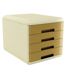 Cassettiera Vintage Caramel - 4 cassetti - 29,5 x 38,5 x 28,2 cm - ocra - Arda Cassettiera Vintage Caramel - 4 cassetti - 29,5 x 38,5 x 28,2 cm - ocra - Arda