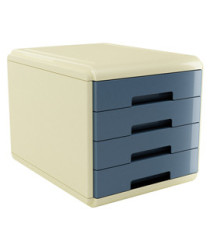 Cassettiera Vintage Sugar - 4 cassetti - 29,5 x 38,5 x 28,2 cm - azzurro - Arda Cassettiera Vintage Sugar - 4 cassetti - 29,5 x 38,5 x 28,2 cm - azzurro - Arda