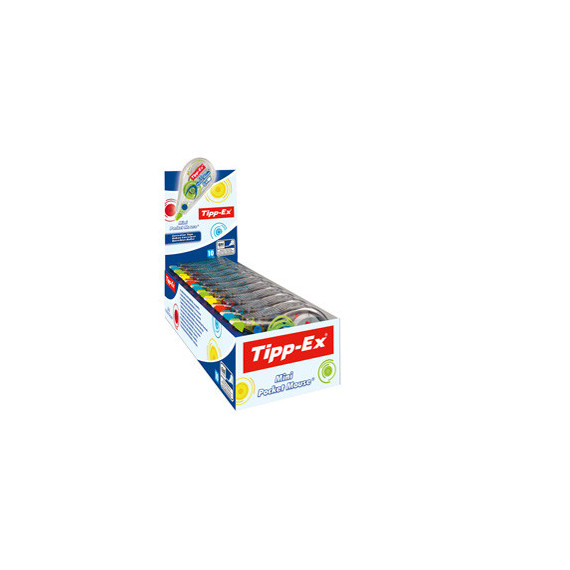 Correttore a nastro Mini Pocket Mouse - 5 mm x 6 mt - colori assortiti - Tipp-Ex - conf. 10 pezzi