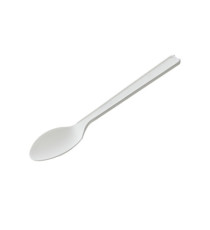 Cucchiaino monouso in CPLA - 12,5 cm - bianco - Leone - conf. 50 pezzi Cucchiaino monouso in CPLA - 12,5 cm - bianco - Leone - conf. 50 pezzi