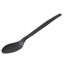 Cucchiaio monouso in CPLA - 16 cm - nero - Leone - conf. 50 pezzi Cucchiaio monouso in CPLA - 16 cm - nero - Leone - conf. 50 pezzi