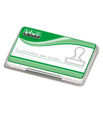 Cuscinetto per timbri - 12,5 x 8,5 cm - nero - Lebez