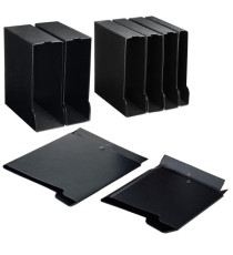 Custodia per raccoglitori 65 - dorso 10 cm 28 x 31,5 cm - nero - Sei rota