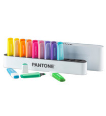 Desk set evidenziatori - punta a scalpello - colori assortiti - Pantone - conf. 12 pezzi