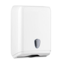 Dispenser asciugamani piegati - 28x13,7x37,5 cm - plastica - bianco - Mar Plast Dispenser asciugamani piegati - 28x13,7x37,5 cm - plastica - bianco - Mar Plast