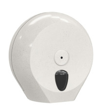 Dispenser per carta igienica Mini Jumbo plus Woodplastic - 273 x 128 x 270 mm - rotolo diametro 23 cm - bianco - Mar Pla Dispenser per carta igienica Mini Jumbo plus Woodplastic - 273 x 128 x 270 mm - rotolo diametro 23 cm - bianco - Mar Pla