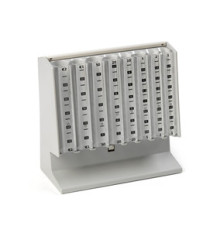 Distributore manuale di monete Eurocoin - 25x10,4x17 cm - grigio chiaro - Holenburg