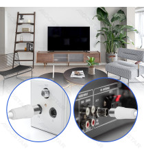 Cavo antenna TV 15MT maschio-femmina bianco, trasmissione ad alta definizione,Guaina in PVC ecologico, certifcazione CE Cavo antenna TV 15MT maschio-femmina bianco, trasmissione ad alta definizione,Guaina in PVC ecologico, certifcazione CE