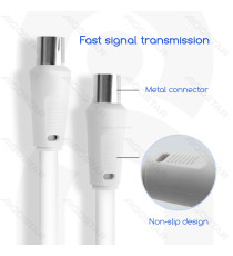 Cavo antenna TV 15MT maschio-femmina bianco, trasmissione ad alta definizione,Guaina in PVC ecologico, certifcazione CE Cavo antenna TV 15MT maschio-femmina bianco, trasmissione ad alta definizione,Guaina in PVC ecologico, certifcazione CE