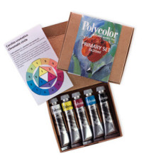 Colori vinilici Polycolor Primary Set - 20 ml - colori primari (nero, bianco inclusi) - Maimeri - set 5 pezzi