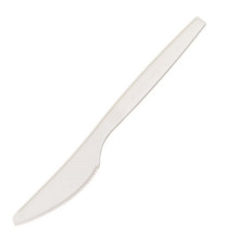 Coltello monouso in CPLA - 16 cm - bianco - Leone - conf. 50 pezzi Coltello monouso in CPLA - 16 cm - bianco - Leone - conf. 50 pezzi