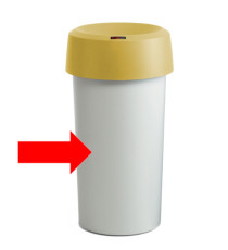 Contenitore Modo Round - diametro 38 cm - altezza 73 cm - plastica robusta - 50 L - grigio - Rotho Contenitore Modo Round - diametro 38 cm - altezza 73 cm - plastica robusta - 50 L - grigio - Rotho