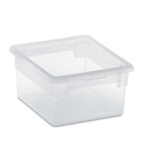 Contenitore multiuso Light Box S/2 - 17,8x20,4x10 cm - 2,5 L - plastica - trasparente - Terry