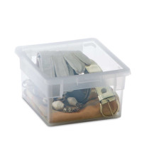 Contenitore multiuso Light Box S/2 - 17,8x20,4x10 cm - 2,5 L - plastica - trasparente - Terry