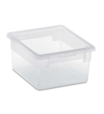Contenitore multiuso Light Box S/2 - 17,8x20,4x10 cm - 2,5 L - plastica - trasparente - Terry