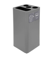 Contenitore per raccolta differenziata - con divisiorio bicchieri - 50 L - grigio - Stilcasa Contenitore per raccolta differenziata - con divisiorio bicchieri - 50 L - grigio - Stilcasa