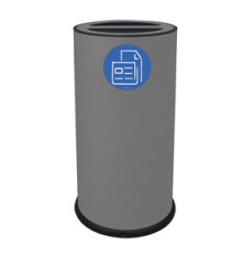 Contenitore tondo per raccolta differenziata - 2 scomparti - 70 L - grigio - Stilcasa Contenitore tondo per raccolta differenziata - 2 scomparti - 70 L - grigio - Stilcasa