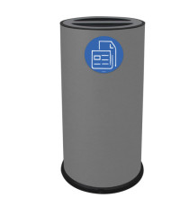 Contenitore tondo per raccolta differenziata - 2 scomparti - 70 L - grigio - Stilcasa Contenitore tondo per raccolta differenziata - 2 scomparti - 70 L - grigio - Stilcasa