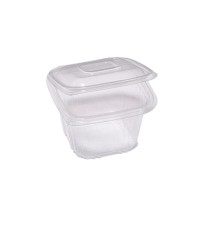 Contenitori in PP - con coperchio incernierato - 12 x 12 x 7,5 cm - Europack - pack 50 pezzi