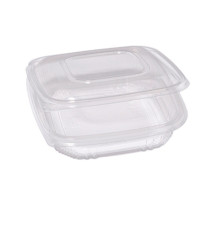Contenitori in PP - con coperchio incernierato - 18,5 x 18,5 x 3,7 cm - Europack - conf 50 pezzi Contenitori in PP - con coperchio incernierato - 18,5 x 18,5 x 3,7 cm - Europack - conf 50 pezzi