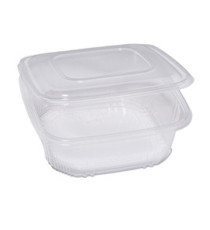 Contenitori in PP - con coperchio incernierato - 21,5 x 21,5 x 6,9 cm - Europack - conf. 50 pezzi Contenitori in PP - con coperchio incernierato - 21,5 x 21,5 x 6,9 cm - Europack - conf. 50 pezzi