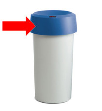 Coperchio per contenitore Modo Round - con fermasacco - 38x15 cm - anello blu - Rotho Coperchio per contenitore Modo Round - con fermasacco - 38x15 cm - anello blu - Rotho