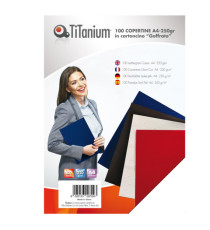 Copertine rilegatura - A4 - 250 gr - cartoncino goffrato - rosso - Titanium - scatola 100 pezzi Copertine rilegatura - A4 - 250 gr - cartoncino goffrato - rosso - Titanium - scatola 100 pezzi