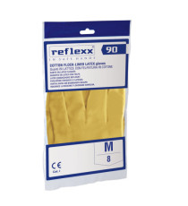 Coppia di guanti in lattice felpato R90 - tg M - giallo - Reflexx