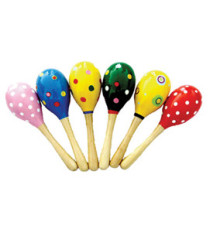 Coppia di maracas - in legno - 20 x 5,5 cm - CWR